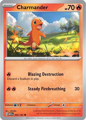 Charmander - 004/165 card from SV: Scarlet & Violet 151