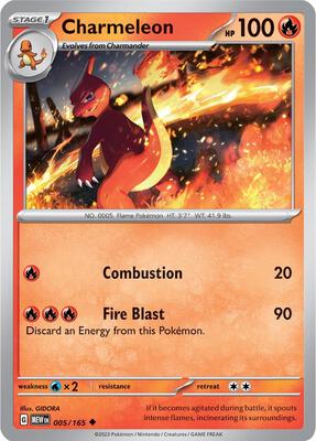 Charmeleon - 005/165 card from SV: Scarlet & Violet 151
