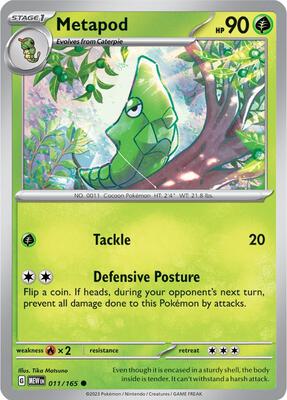 Metapod card from SV: Scarlet & Violet 151