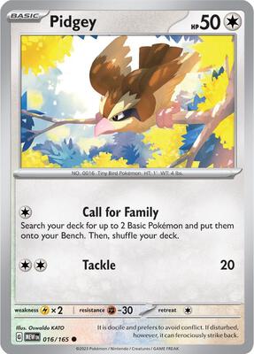 Pidgey card from SV: Scarlet & Violet 151
