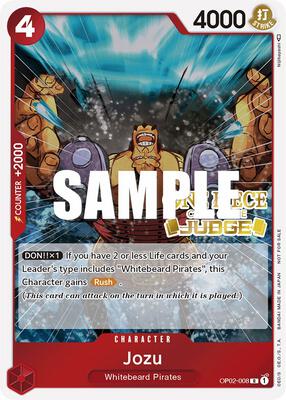 Jozu (Judge) card from One Piece Promotion Cards