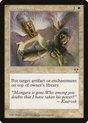 Disempower card from Mirage