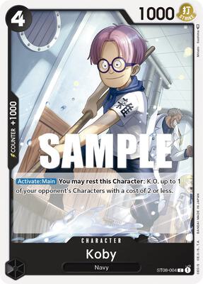 Koby card from Starter Deck 8: Monkey.D.Luffy