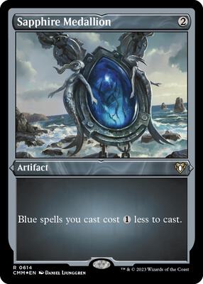 Sapphire Medallion (Foil Etched) card from Commander Masters
