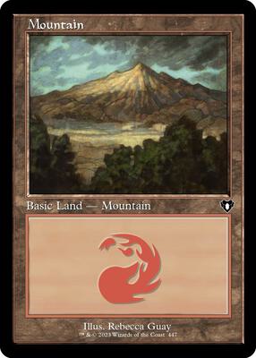Mountain (447) (Retro Frame) card from Commander Masters