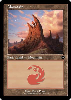 Mountain (448) (Retro Frame) card from Commander Masters