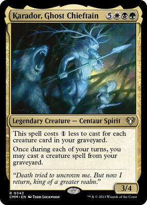 Karador, Ghost Chieftain card from Commander Masters