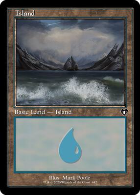 Island (442) (Retro Frame) card from Commander Masters