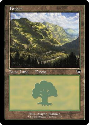 Forest (449) (Retro Frame) card from Commander Masters