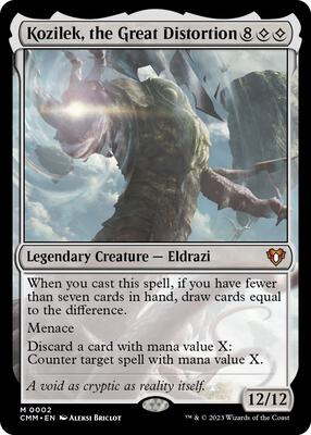 Kozilek, the Great Distortion card from Commander Masters