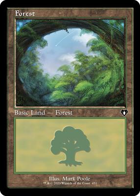 Forest (451) (Retro Frame) card from Commander Masters