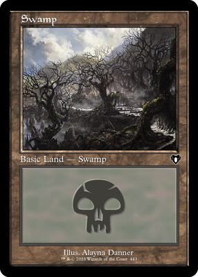 Swamp (443) (Retro Frame) card from Commander Masters