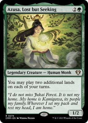 Azusa, Lost but Seeking card from Commander Masters