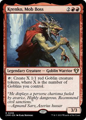 Krenko, Mob Boss card from Commander Masters