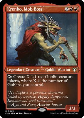 Krenko, Mob Boss (Foil Etched) card from Commander Masters