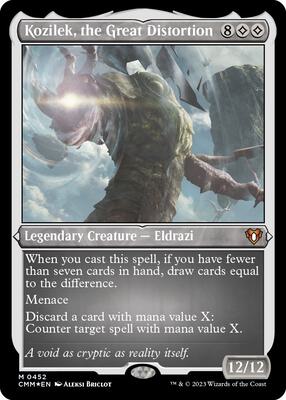 Kozilek, the Great Distortion (Foil Etched) card from Commander Masters