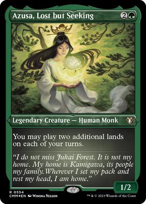 Azusa, Lost but Seeking (Foil Etched) card from Commander Masters