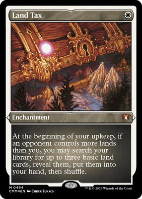 Land Tax (Foil Etched) card from Commander Masters