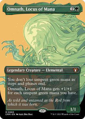 Omnath, Locus of Mana (Borderless) card from Commander Masters