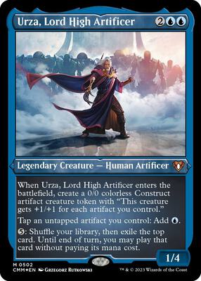 Urza, Lord High Artificer (Foil Etched) card from Commander Masters