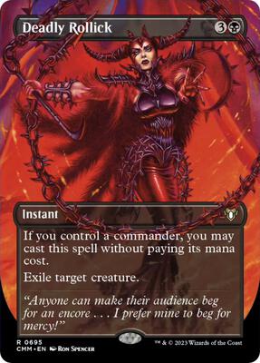 Deadly Rollick (Borderless) card from Commander Masters