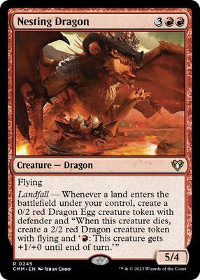Nesting Dragon card from Commander Masters