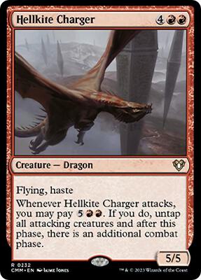 Hellkite Charger card from Commander Masters