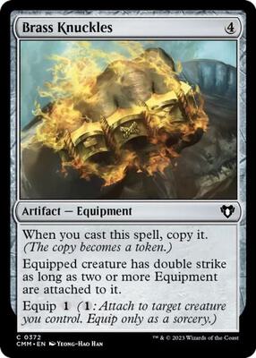 Brass Knuckles card from Commander Masters