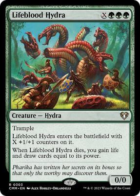 Lifeblood Hydra card from Commander Masters