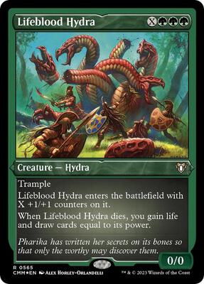 Lifeblood Hydra (Foil Etched) card from Commander Masters