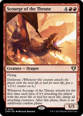 Scourge of the Throne card from Commander Masters