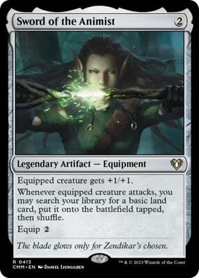 Sword of the Animist card from Commander Masters