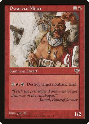 Dwarven Miner card from Mirage