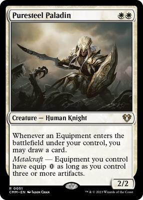 Puresteel Paladin card from Commander Masters