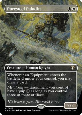 Puresteel Paladin (Borderless) card from Commander Masters