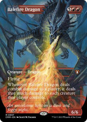 Balefire Dragon (Borderless) card from Commander Masters