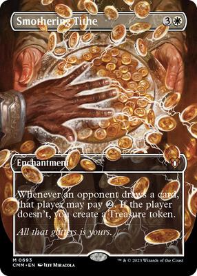 Smothering Tithe (Borderless) card from Commander Masters