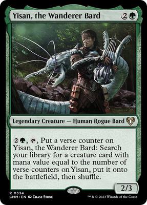 Yisan, the Wanderer Bard card from Commander Masters
