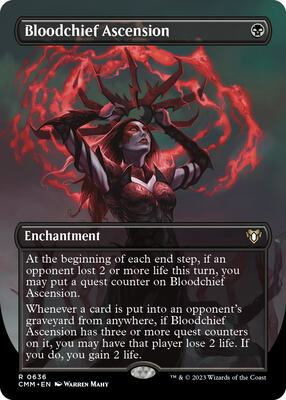 Bloodchief Ascension (Borderless) card from Commander Masters