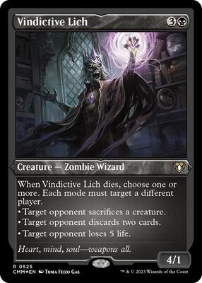 Vindictive Lich (Foil Etched) card from Commander Masters