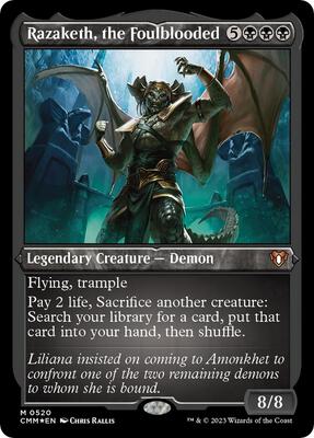 Razaketh, the Foulblooded (Foil Etched) card from Commander Masters