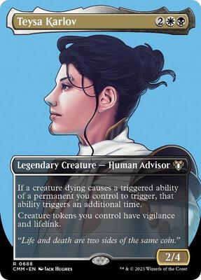 Teysa Karlov (Borderless) card from Commander Masters