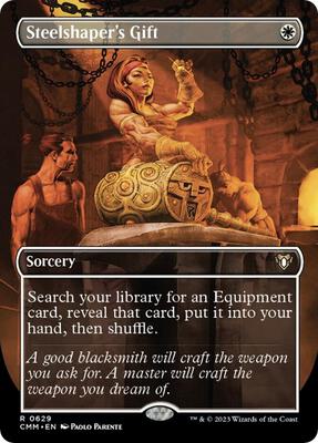 Steelshaper's Gift (Borderless) card from Commander Masters