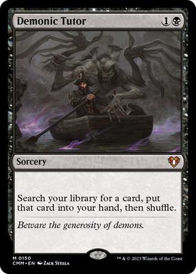 Demonic Tutor card from Commander Masters