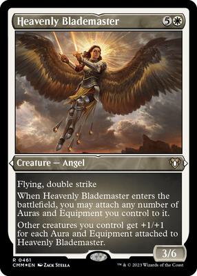Heavenly Blademaster (Foil Etched) card from Commander Masters