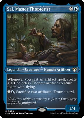 Sai, Master Thopterist (Foil Etched) card from Commander Masters