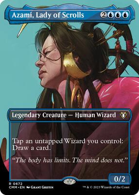 Azami, Lady of Scrolls (Borderless) card from Commander Masters