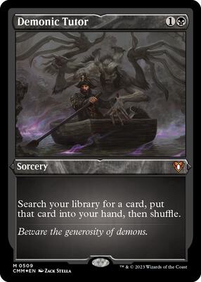 Demonic Tutor (Foil Etched) card from Commander Masters