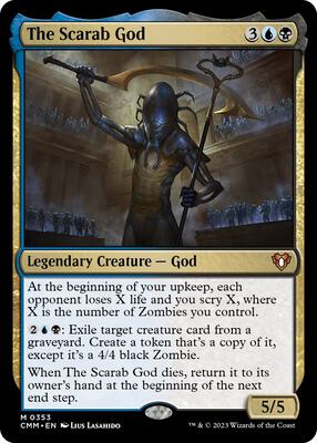 The Scarab God card from Commander Masters
