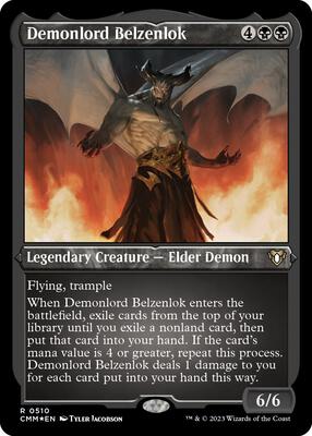 Demonlord Belzenlok (Foil Etched) card from Commander Masters